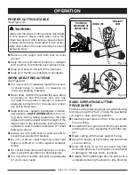 Предварительный просмотр 19 страницы Ryobi RY10519A Operator'S Manual