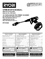 Preview for 1 page of Ryobi RY121850 Operator'S Manual