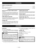 Preview for 9 page of Ryobi RY121850 Operator'S Manual