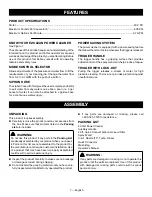 Preview for 9 page of Ryobi RY124050 Operator'S Manual