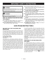 Preview for 6 page of Ryobi RY141820 Operator'S Manual