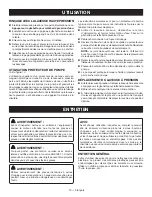 Preview for 31 page of Ryobi RY141820 Operator'S Manual