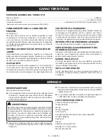 Предварительный просмотр 42 страницы Ryobi RY141900 Operator'S Manual