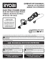 Preview for 1 page of Ryobi RY15122 Operator'S Manual