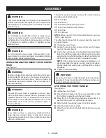 Preview for 12 page of Ryobi RY15122 Operator'S Manual