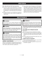 Preview for 10 page of Ryobi RY15519 Operator'S Manual