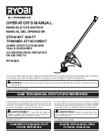 Ryobi RY15522 Operator'S Manual preview