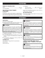 Preview for 7 page of Ryobi RY15523 Operator'S Manual