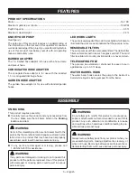 Preview for 9 page of Ryobi RY20UP02 Operator'S Manual
