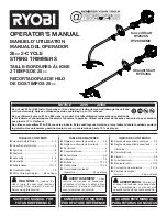 Предварительный просмотр 1 страницы Ryobi RY252CS Operator'S Manual