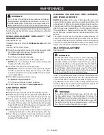 Preview for 16 page of Ryobi RY28061 Operator'S Manual