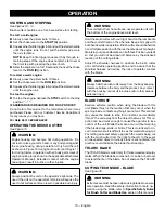 Preview for 14 page of Ryobi RY28161 Operator'S Manual