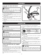 Preview for 10 page of Ryobi RY30120, RY30140, RY30160 Operator'S Manual