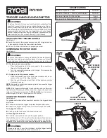 Ryobi RY31001 Manual preview