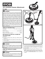 Preview for 1 page of Ryobi RY31012 Manual