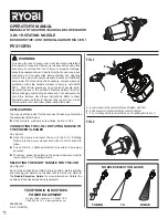 Предварительный просмотр 1 страницы Ryobi RY3112RN Operator'S Manual