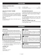 Preview for 8 page of Ryobi RY39506 Operator'S Manual