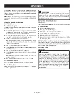 Preview for 10 page of Ryobi RY39506 Operator'S Manual