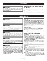 Preview for 22 page of Ryobi RY40002 Operator'S Manual