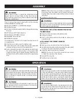 Preview for 8 page of Ryobi RY40006 Operator'S Manual