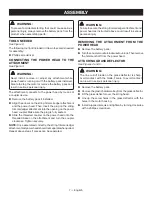 Preview for 11 page of Ryobi RY40021 Operator'S Manual