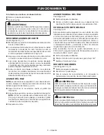 Preview for 35 page of Ryobi RY40021 Operator'S Manual