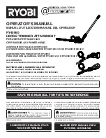 Предварительный просмотр 1 страницы Ryobi RY40060 Operator'S Manual