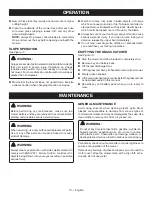 Preview for 14 page of Ryobi RY40100 Operator'S Manual