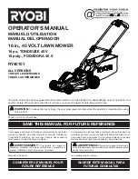Preview for 1 page of Ryobi RY40101 Operator'S Manual