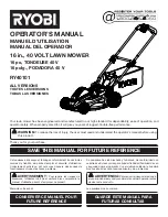 Ryobi RY40101 Operator'S Manual предпросмотр