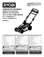 Preview for 1 page of Ryobi RY401011 Operator'S Manual