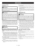 Preview for 15 page of Ryobi RY401012 Operator'S Manual