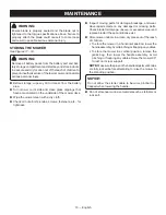 Preview for 17 page of Ryobi RY401012 Operator'S Manual