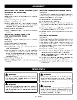 Предварительный просмотр 12 страницы Ryobi RY401014 Operator'S Manual