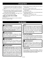 Предварительный просмотр 27 страницы Ryobi RY401014 Operator'S Manual