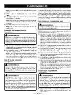 Предварительный просмотр 38 страницы Ryobi RY401014 Operator'S Manual