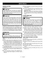 Preview for 15 page of Ryobi RY401018 Operator'S Manual