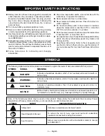 Предварительный просмотр 8 страницы Ryobi RY401022 Operator'S Manual