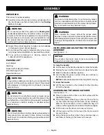 Preview for 11 page of Ryobi RY401022 Operator'S Manual