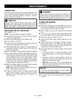 Preview for 14 page of Ryobi RY40108 Operator'S Manual