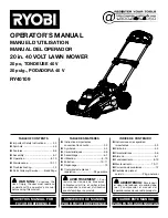 Preview for 1 page of Ryobi RY40109 Operator'S Manual