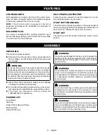 Предварительный просмотр 10 страницы Ryobi RY40109 Operator'S Manual