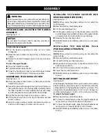 Предварительный просмотр 11 страницы Ryobi RY40109 Operator'S Manual