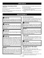 Preview for 14 page of Ryobi RY40109 Operator'S Manual