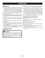 Preview for 14 page of Ryobi RY40180 Operator'S Manual