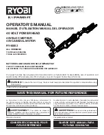 Предварительный просмотр 2 страницы Ryobi RY40220 Operator'S Manual