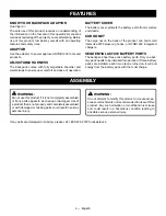 Preview for 8 page of Ryobi RY404010 Operator'S Manual