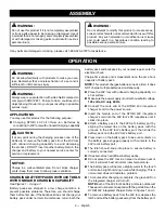 Preview for 32 page of Ryobi RY404010 Operator'S Manual