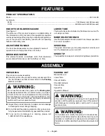 Preview for 10 page of Ryobi RY404015 Operator'S Manual