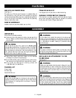 Preview for 31 page of Ryobi RY40408 Operator'S Manual